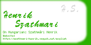 henrik szathmari business card