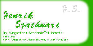 henrik szathmari business card